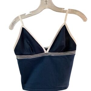Women’s BDG crop navy & white adjustable strap sport tank top size M